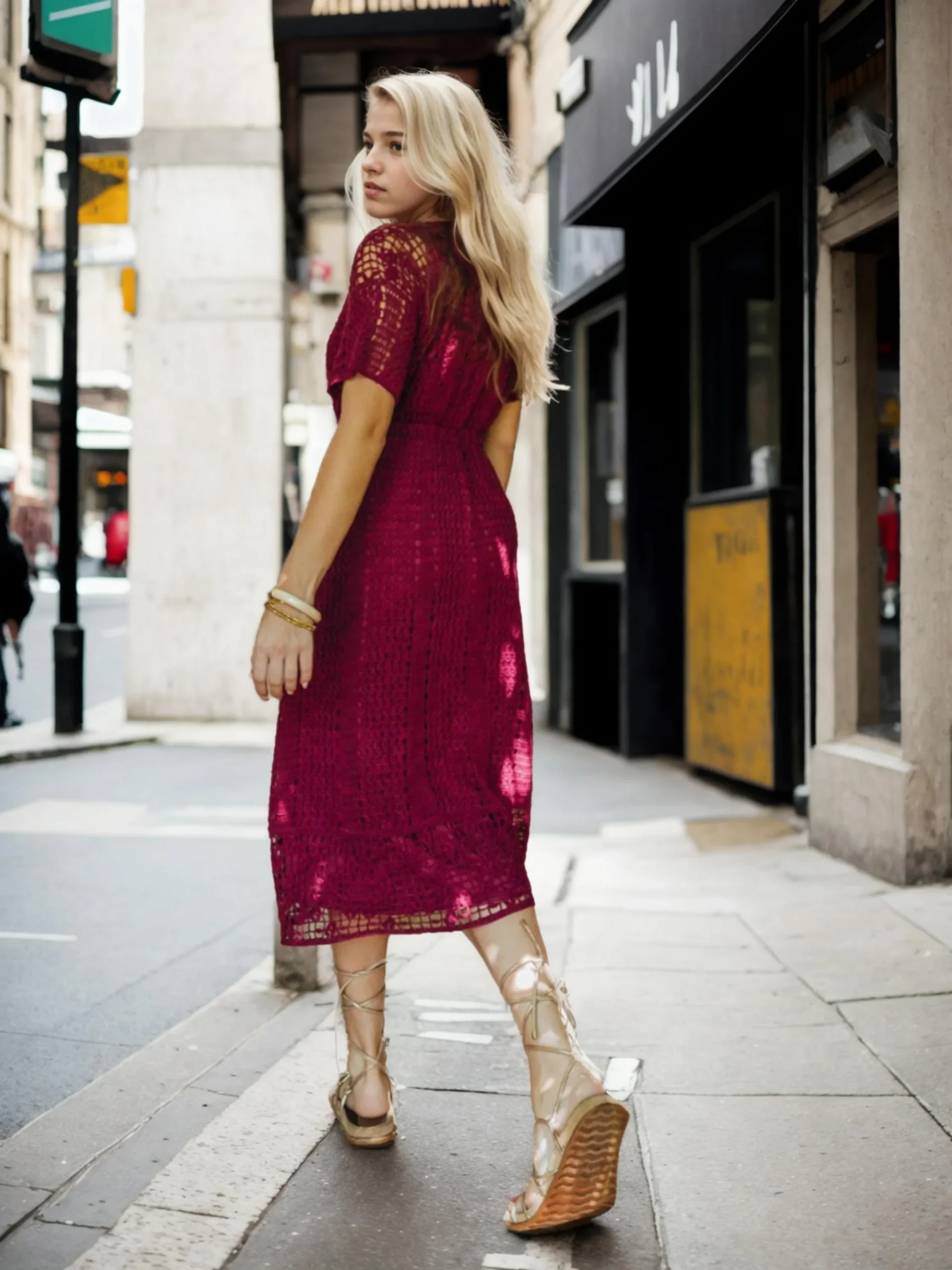 Crochet Maxi Dress Perfect for Winter Outfits & Crochet Styles 2024 - Image 3